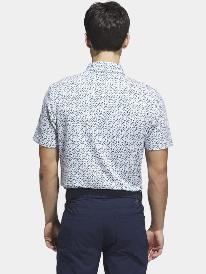 adidas ULTIMATE365 MICRO ARGYLE Halbarm Polo hellgrün