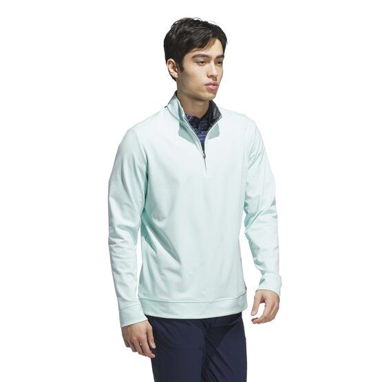adidas ULTIMATE365 CLASSIC QUARTER-ZIP PULLOVER Stretch Midlayer light green