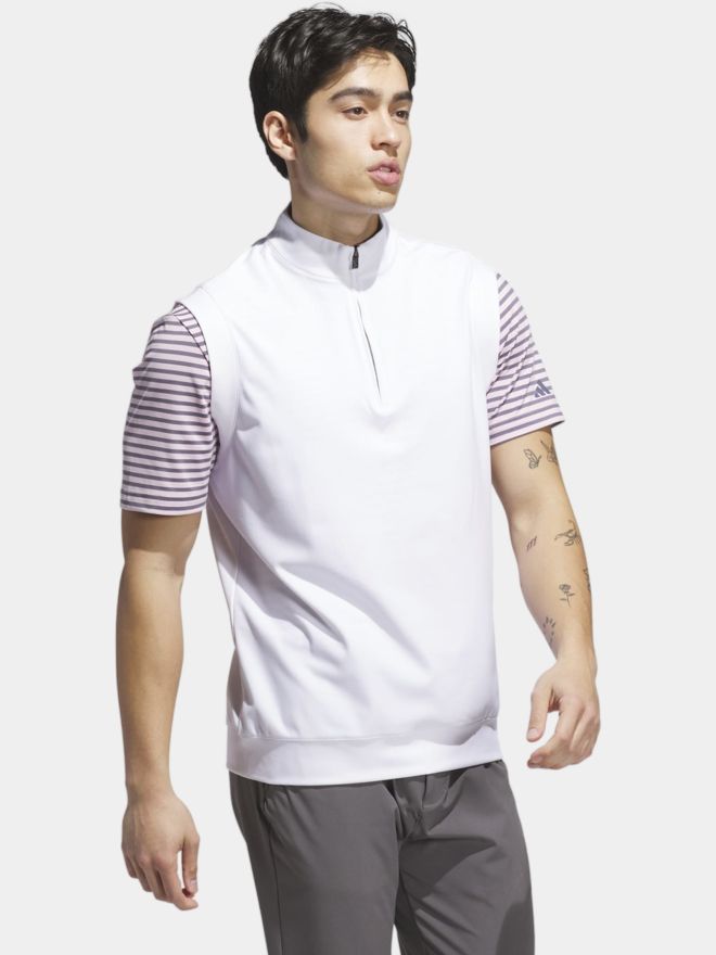 adidas ULTIMATE365 CLASSIC QUARTER-ZIP VEST Stretch vest white