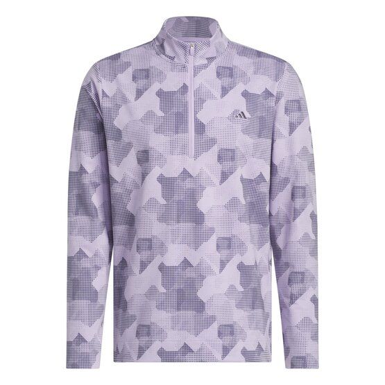 adidas GO-TO PRINT 1/4 ZIP Stretch Midlayer lila