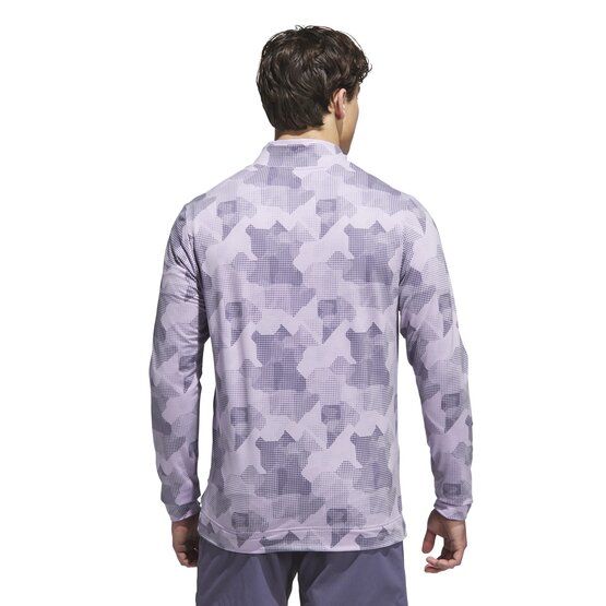 adidas GO-TO PRINT 1/4 ZIP Stretch Midlayer lila