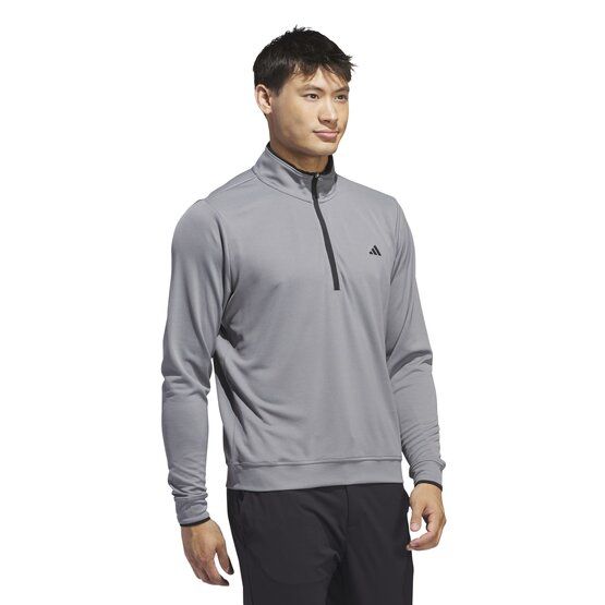 adidas Pánská strečová mikina s UPF světlem a zipem QUARTER ZIP šedá
