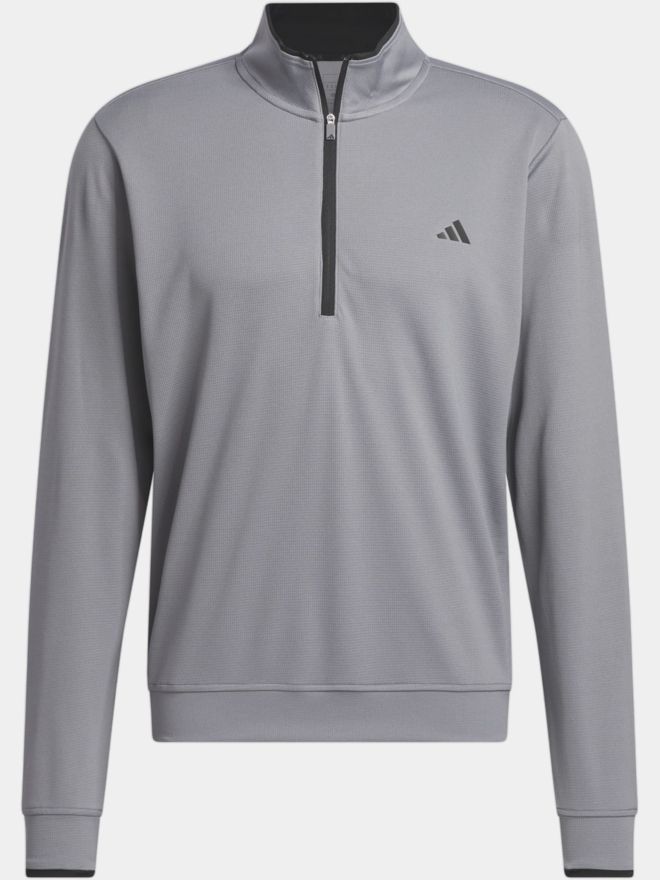 adidas MENS UPF LIGHTWEIGHT QUARTER ZIP Stretch Midlayer grau