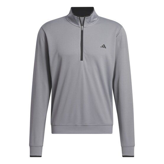 adidas Pánská strečová mikina s UPF světlem a zipem QUARTER ZIP šedá