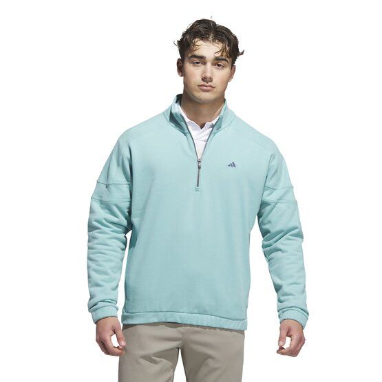 adidas  GO-TO HYBRID QUARTER-ZIP PULLOVER Stretch Midlayer light green