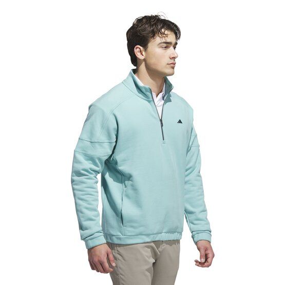 adidas  GO-TO HYBRID QUARTER-ZIP PULLOVER Stretch Midlayer light green