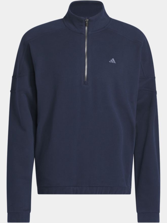 adidas GO-TO HYBRID QUARTER-ZIP PULLOVER Stretch Midlayer navy
