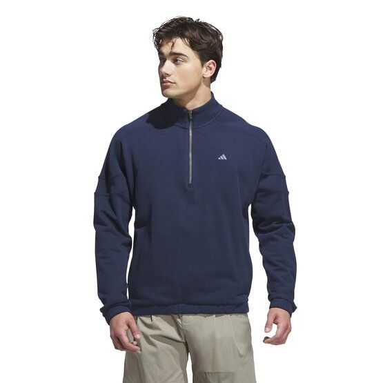 adidas  GO-TO HYBRID QUARTER-ZIP PULLOVER Stretch Midlayer navy