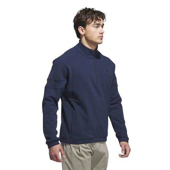 adidas  GO-TO HYBRID QUARTER-ZIP PULLOVER Stretch Midlayer navy