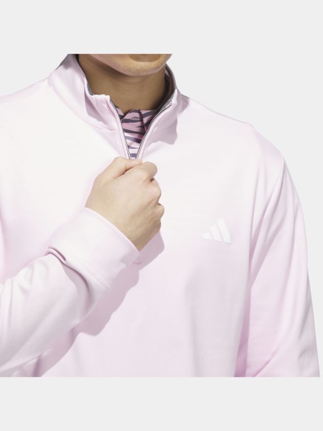 adidas ULTIMATE365 CLASSIC QUARTER-ZIP PULLOVER Stretch Midlayer pink