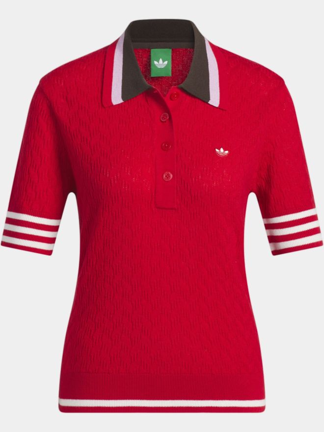adidas Golf Originals MR Knit Polo W polo s krátkým rukávem červená