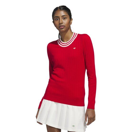 adidas Golf Originals F Sweater W Pullover Strick rot