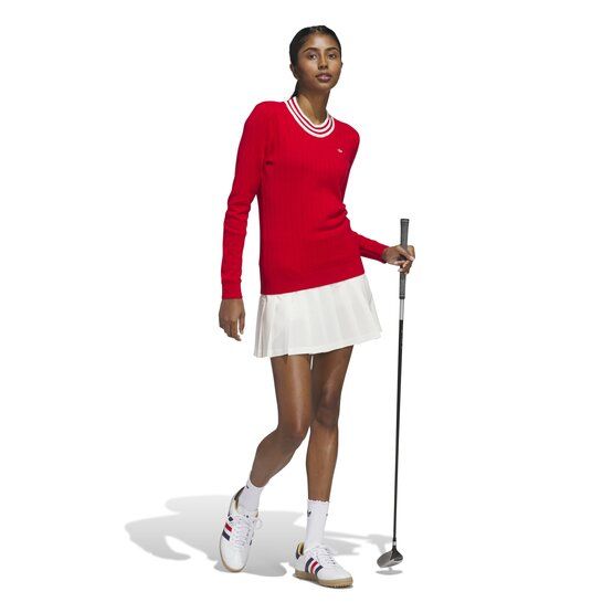 adidas Golf Originals F Sweater W Pullover Strick rot
