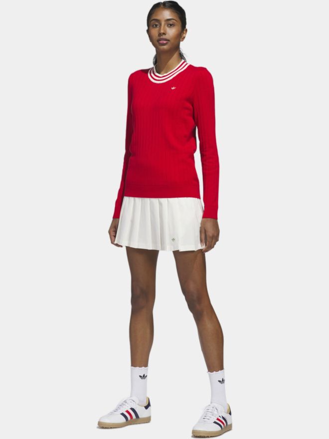adidas Golf Originals F Sweater W Pullover Strick rot