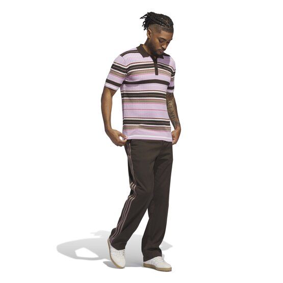 adidas Golf Originals MR Stripe half-sleeve polo pink