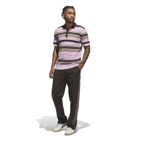 adidas Golf Originals MR Stripe half-sleeve polo pink