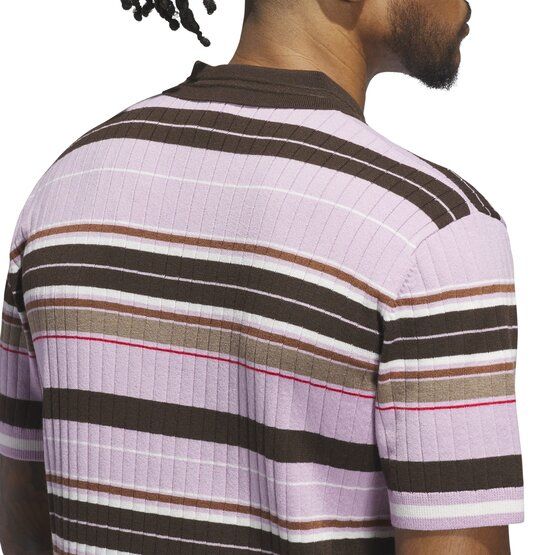 adidas Golf Originals MR Stripe half-sleeve polo pink