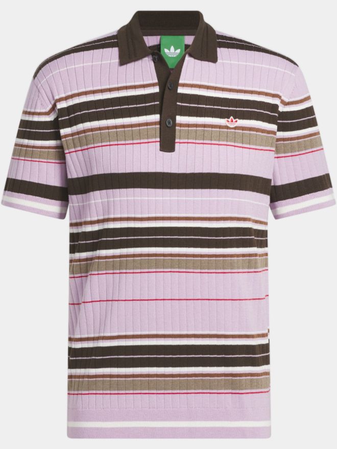 adidas Golf Originals MR Stripe Halbarm Polo rosa