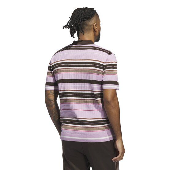 adidas Golf Originals MR Stripe half-sleeve polo pink