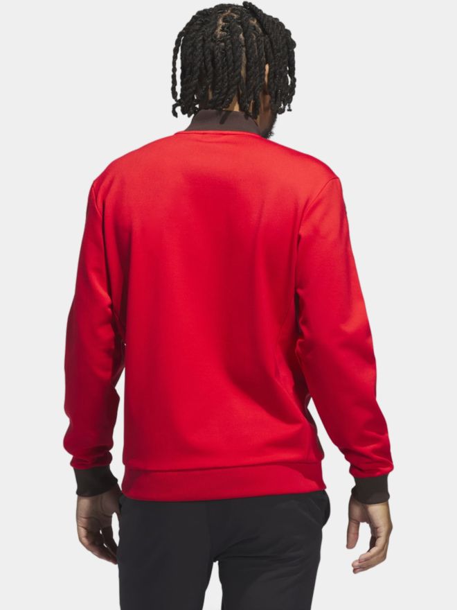 adidas Golf Originals F 3 Str 1/4 Zip Stretch Midlayer rot