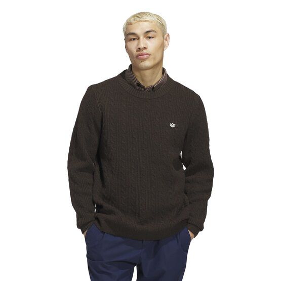 adidas Golf Originals MR Nvlty Swtr Pullover Strick dunkelbraun