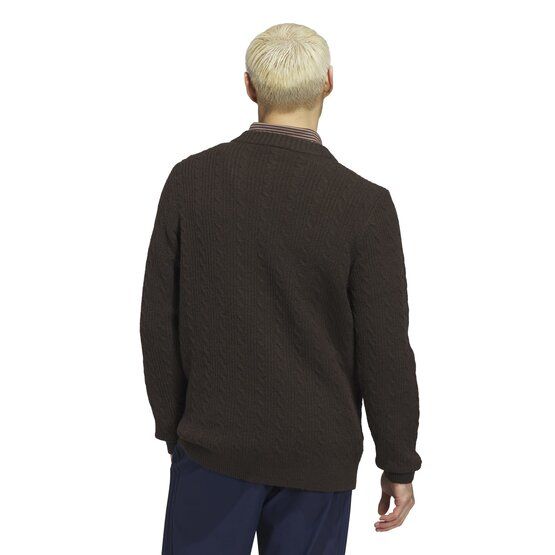adidas Golf Originals MR Nvlty Swtr Pullover Strick dunkelbraun