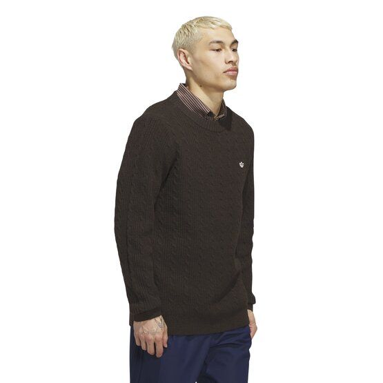 adidas Golf Originals MR Nvlty Swtr Pullover Strick dunkelbraun