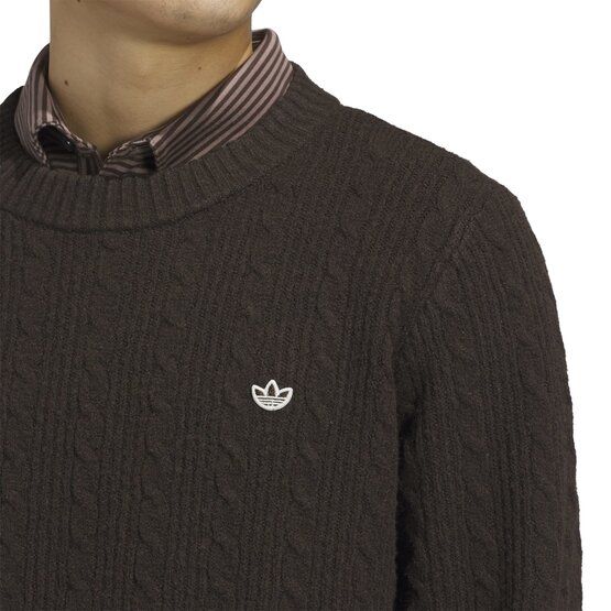 adidas Golf Originals MR Nvlty Swtr Pullover Strick dunkelbraun
