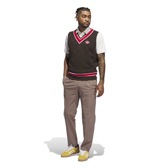 adidas Golf Originals MR Knit Vest Pullunder Strick dunkelbraun