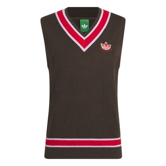 adidas Golf Originals MR Knit Vest Pullunder Strick dunkelbraun