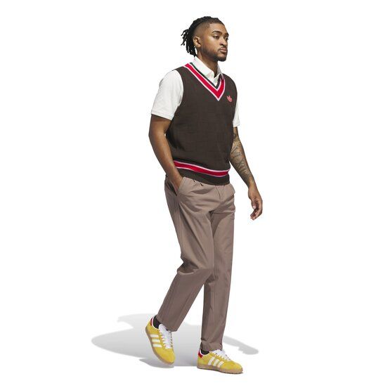 adidas Golf Originals MR Knit Vest Pullunder Strick dunkelbraun
