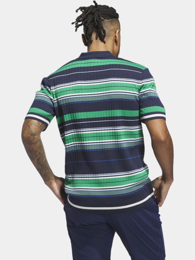 adidas Golf Originals MR Stripe half-sleeve polo navy
