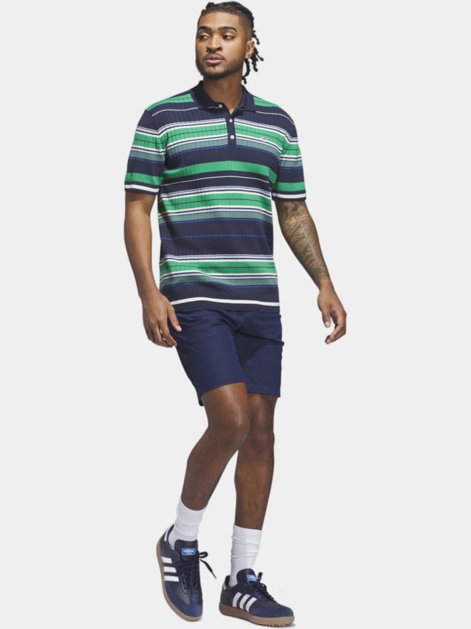 adidas Golf Originals MR Stripe half-sleeve polo navy