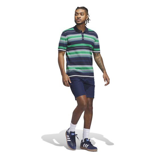 MR Stripe polo s krátkým rukávem námořnická modrá
