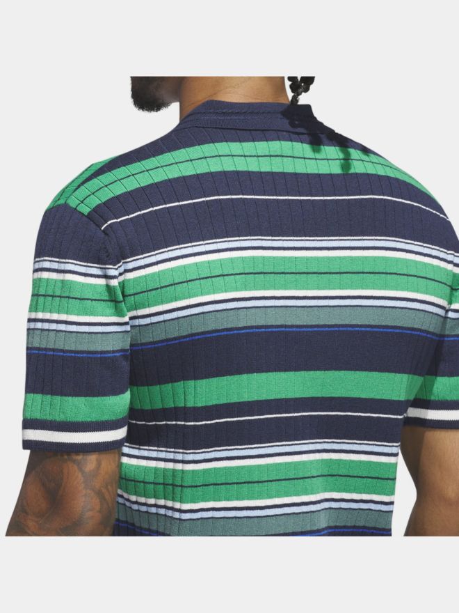 adidas Golf Originals MR Stripe half-sleeve polo navy