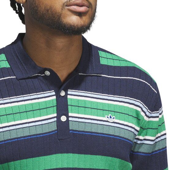 MR Stripe polo s krátkým rukávem námořnická modrá