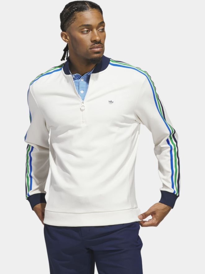 adidas Golf Originals F 3 Str 1/4 Zip Stretch Midlayer weiß
