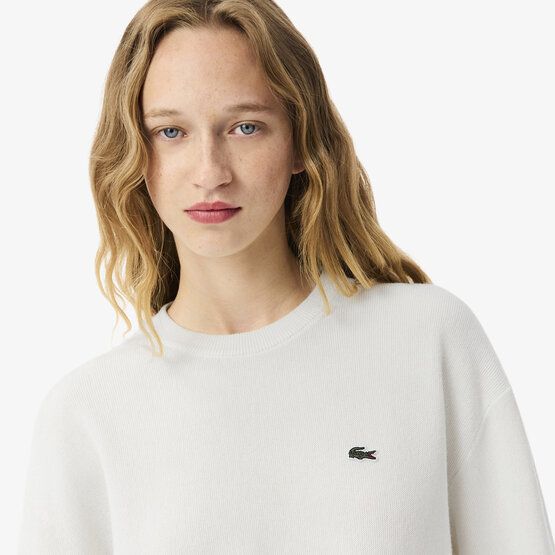 Lacoste Crewneck Pullover Strick offwhite