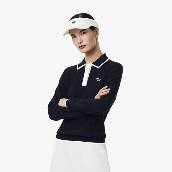 Lacoste Langarm Polo navy
