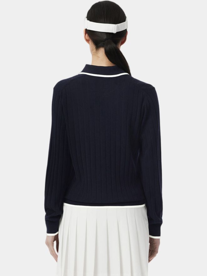 Lacoste Langarm Polo navy