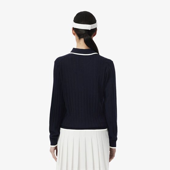 Lacoste Langarm Polo navy