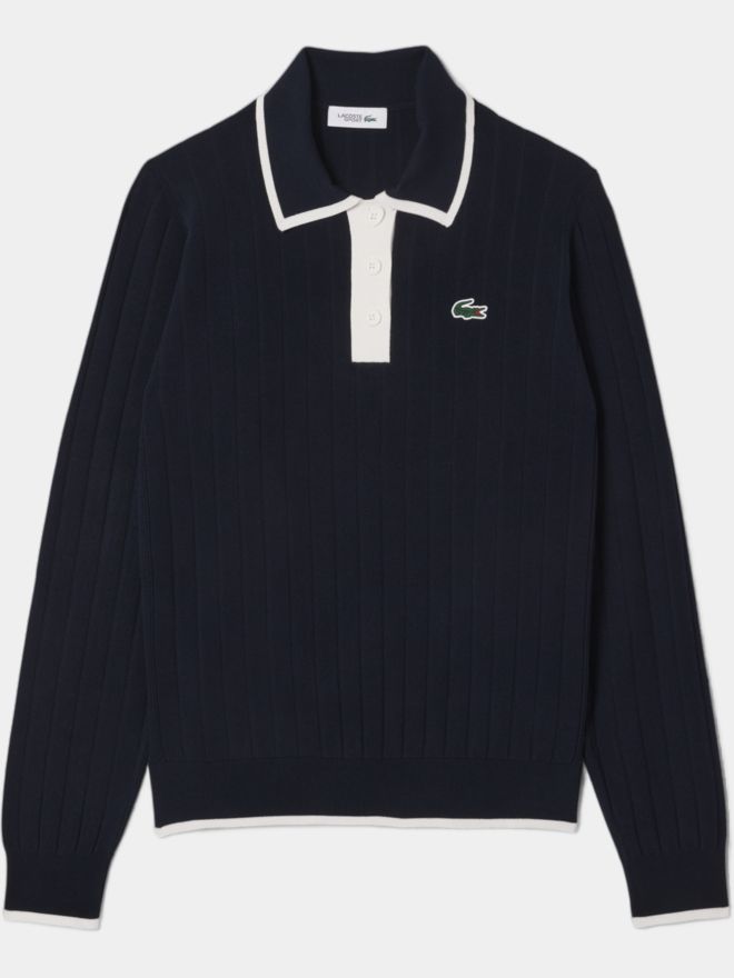 Lacoste Langarm Polo navy