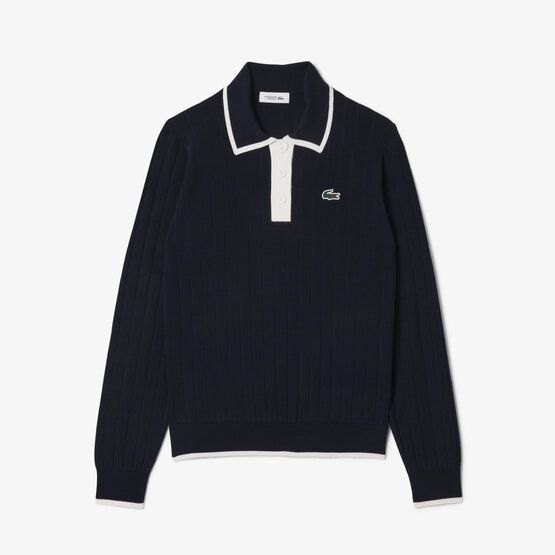 Lacoste Langarm Polo navy
