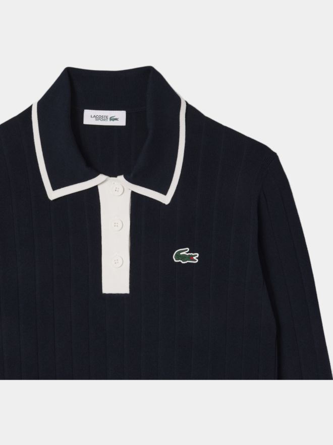 Lacoste Langarm Polo navy