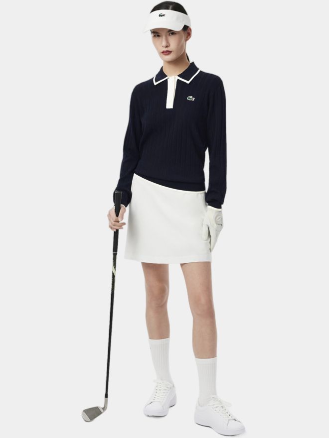 Lacoste Langarm Polo navy