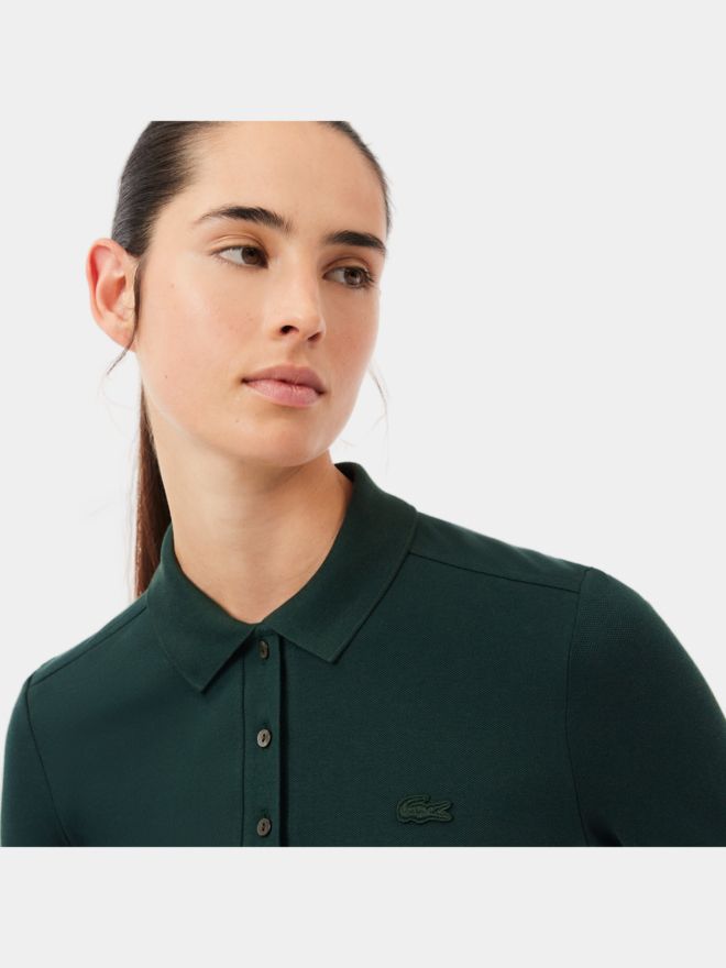 Lacoste Polokošile s dlouhým rukávem tmavě zelená