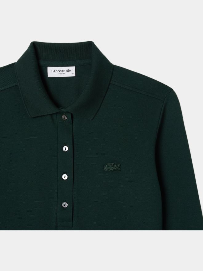Lacoste Polokošile s dlouhým rukávem tmavě zelená