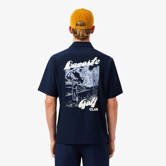 Lacoste Halbarm Hemd navy