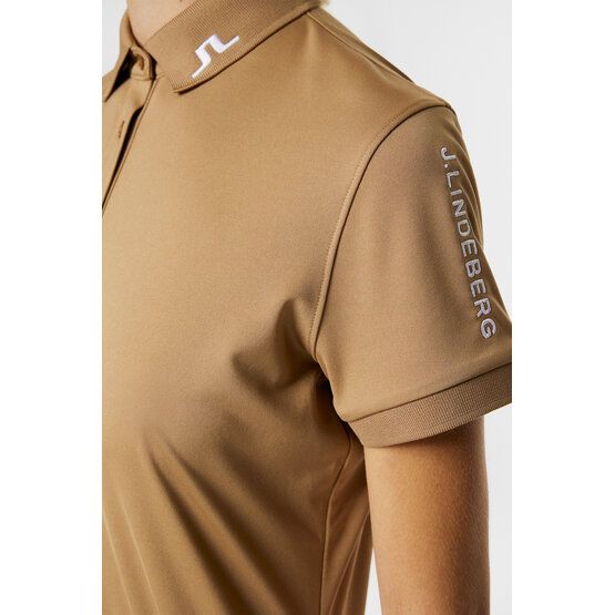 J.Lindeberg Tour Tech Halbarm Polo braun