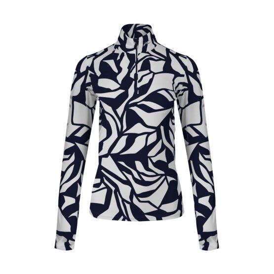 Kjus Motion Print Half-Zip Stretch Unterzieher navy
